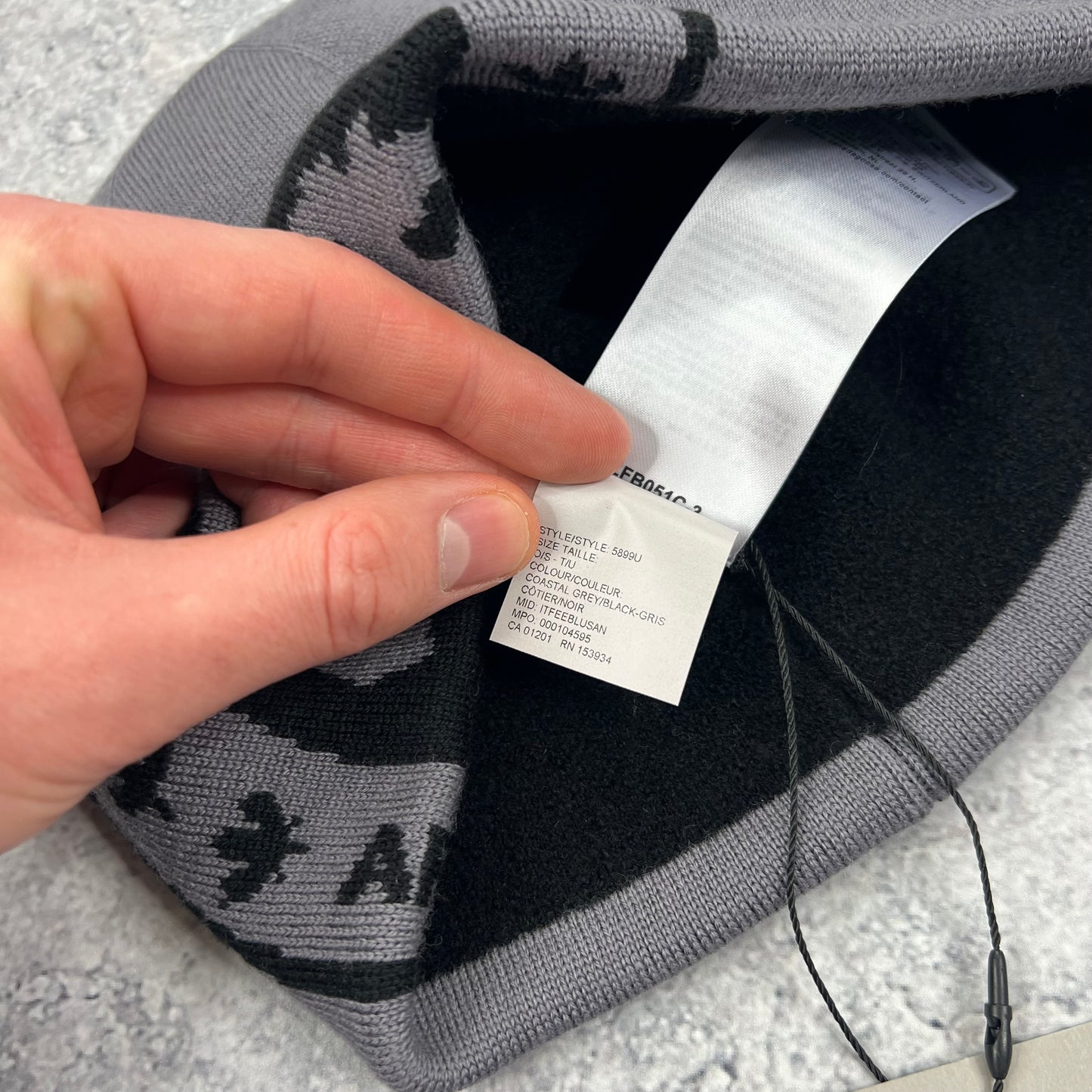 Canada Goose Grey/Black Beanie BNWT