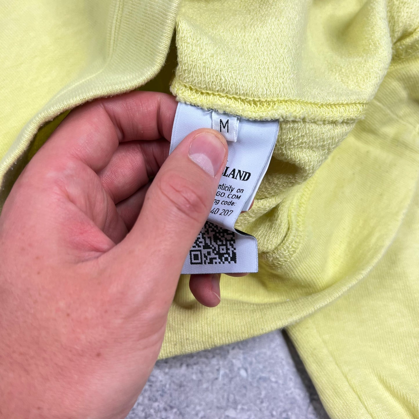 Stone Island Yellow Sweatshirt Medium 20.5”