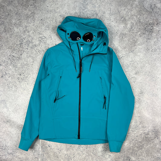 CP Company Blue Softshell Goggle Jacket 46- S/M 21.25”