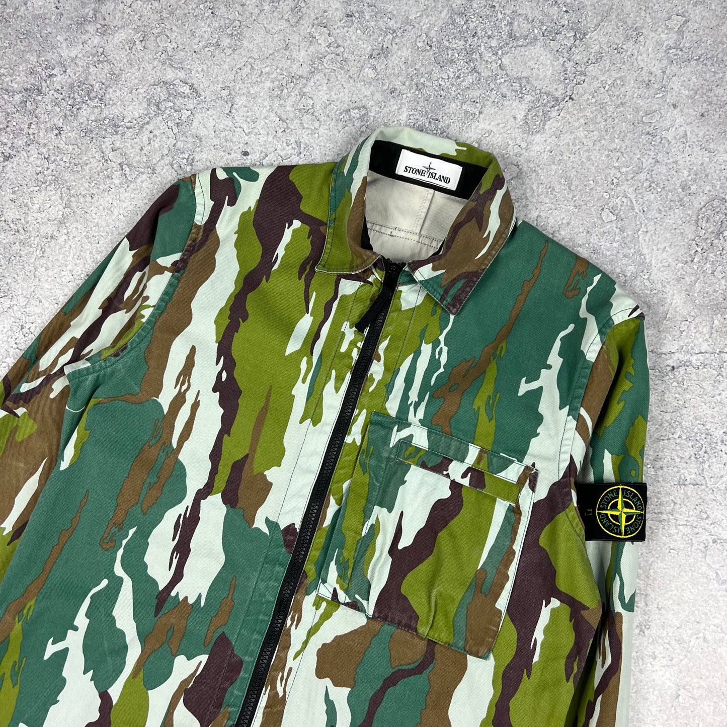 Stone Island Flowing Camo Overshirt Medium 20.75”
