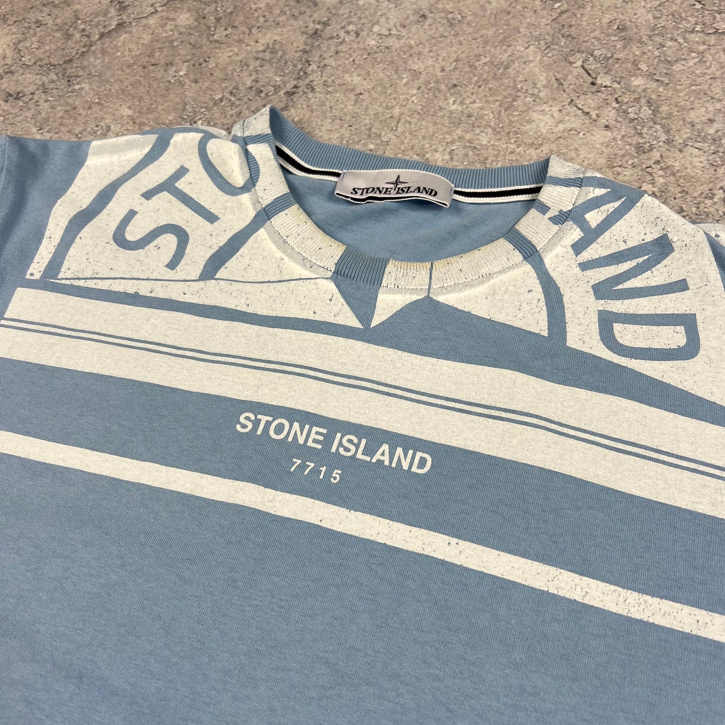 Stone Island Blue Mosaic T-Shirt Medium 20”