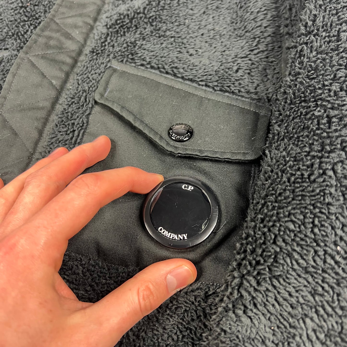 CP Company Black Fleece/Softshell Reversible Lens Jacket Medium 21”