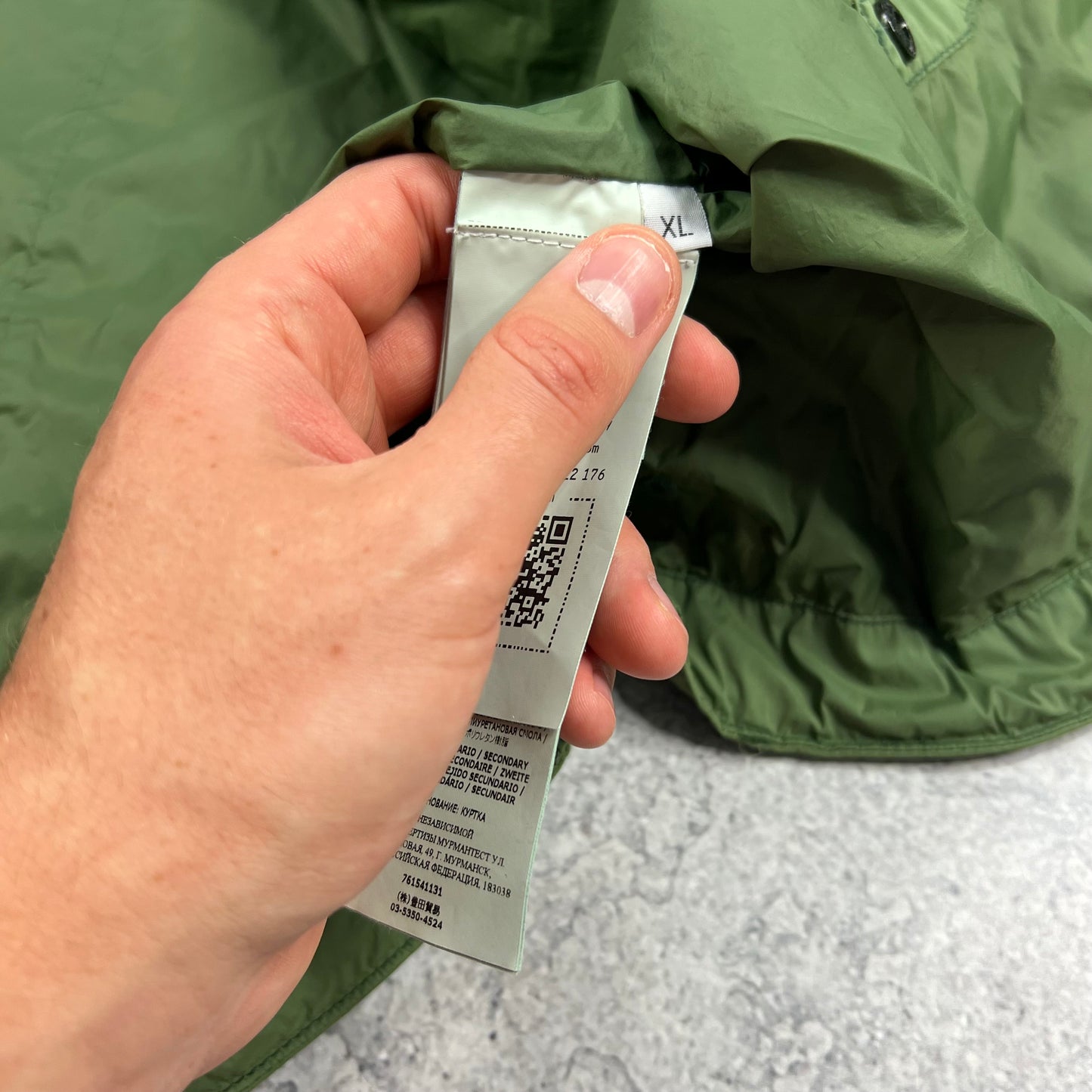 Stone Island Green Skin Touch Nylon Jacket XL 24.25”