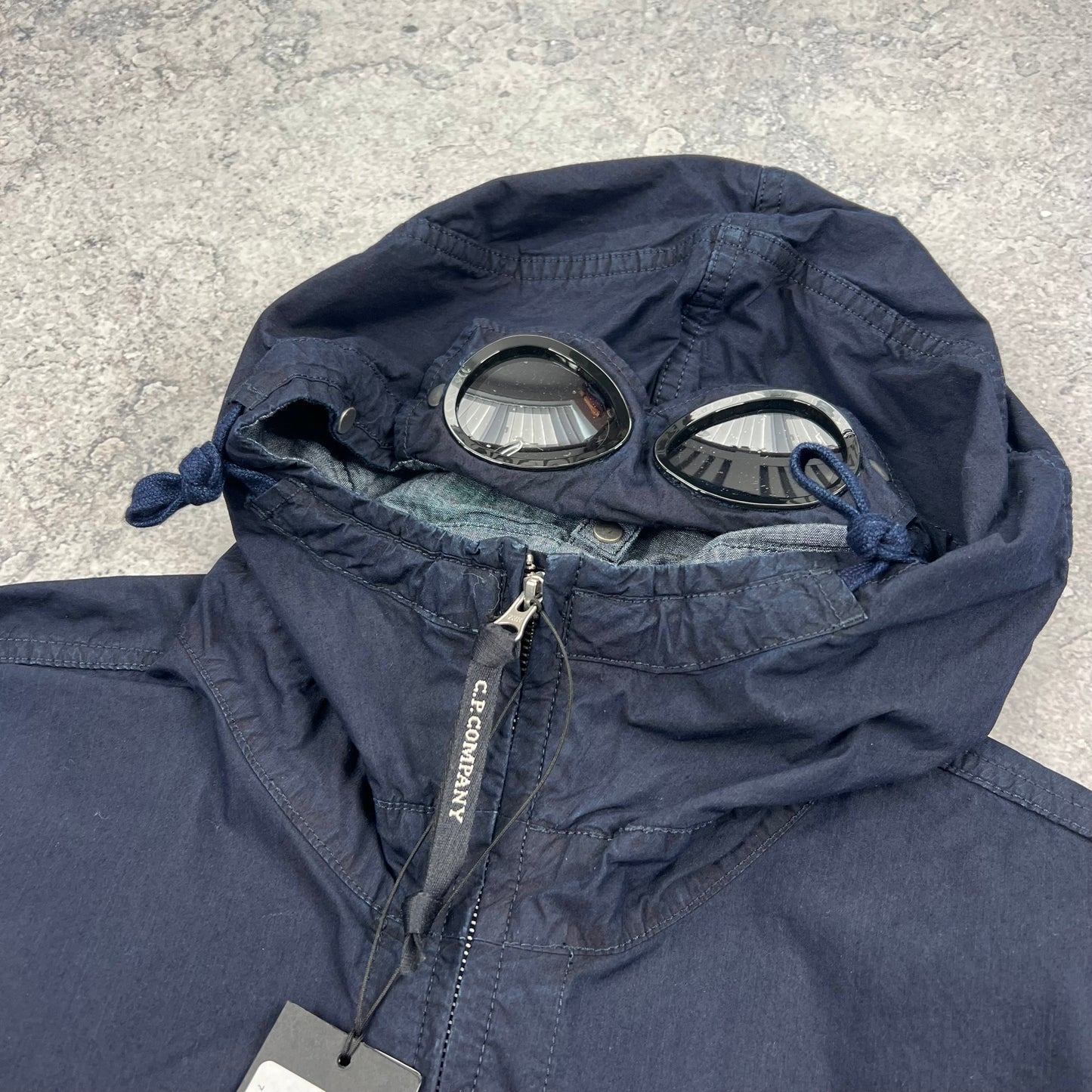 CP Company Navy Indigo Goggle Jacket Large 24” BNWT