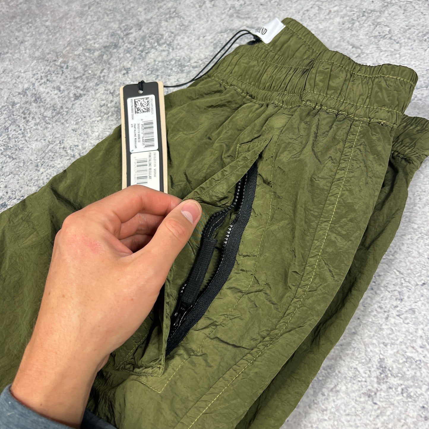 Stone Island Green Nylon Metal Cargo Trousers W32” BNWT