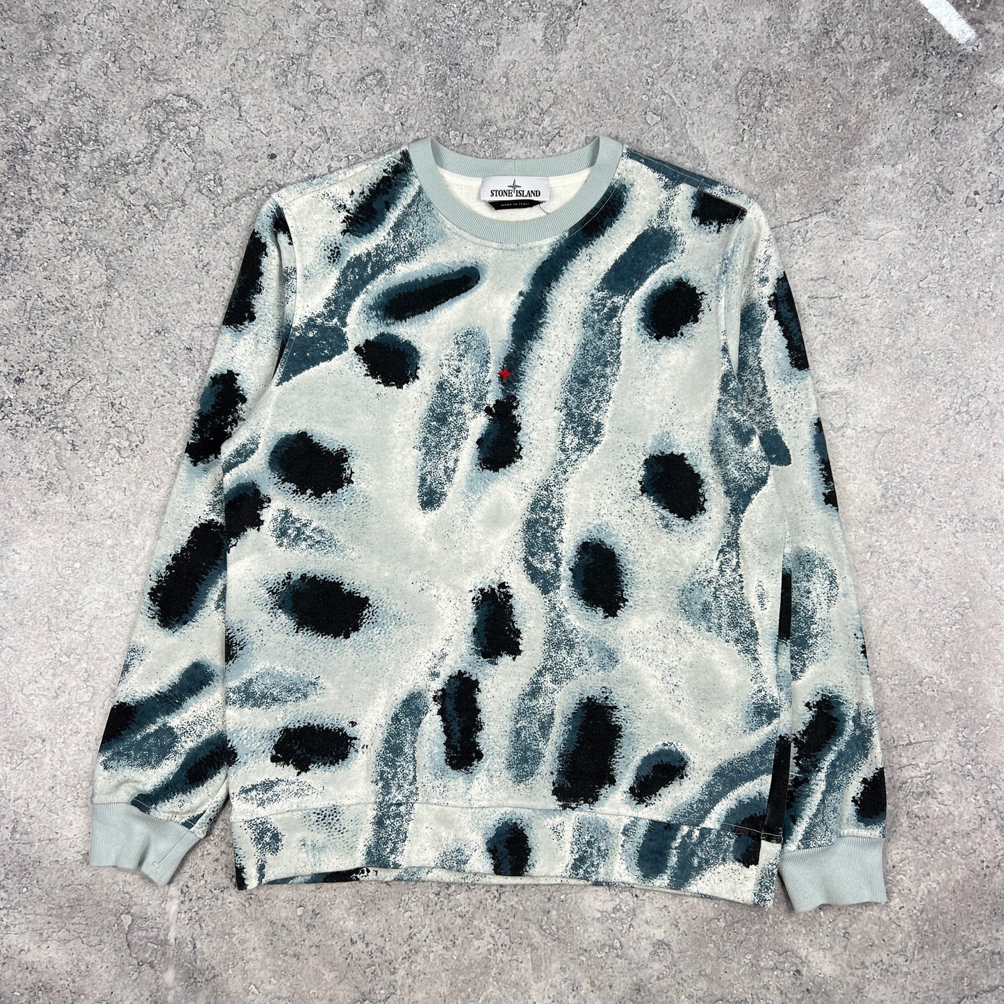 Stone Island Marina Reef Camo Sweatshirt Small 21.5”