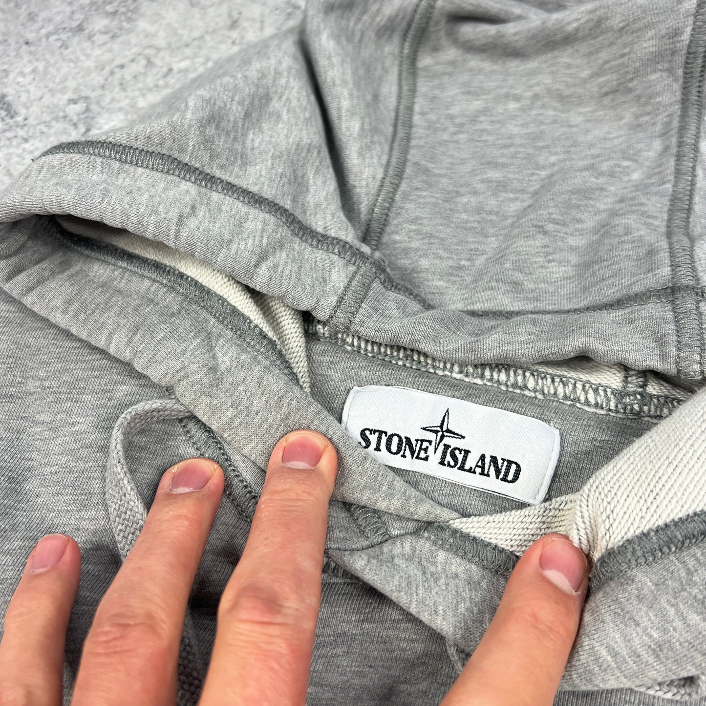Stone Island Grey Pullover Hoodie XL 26”
