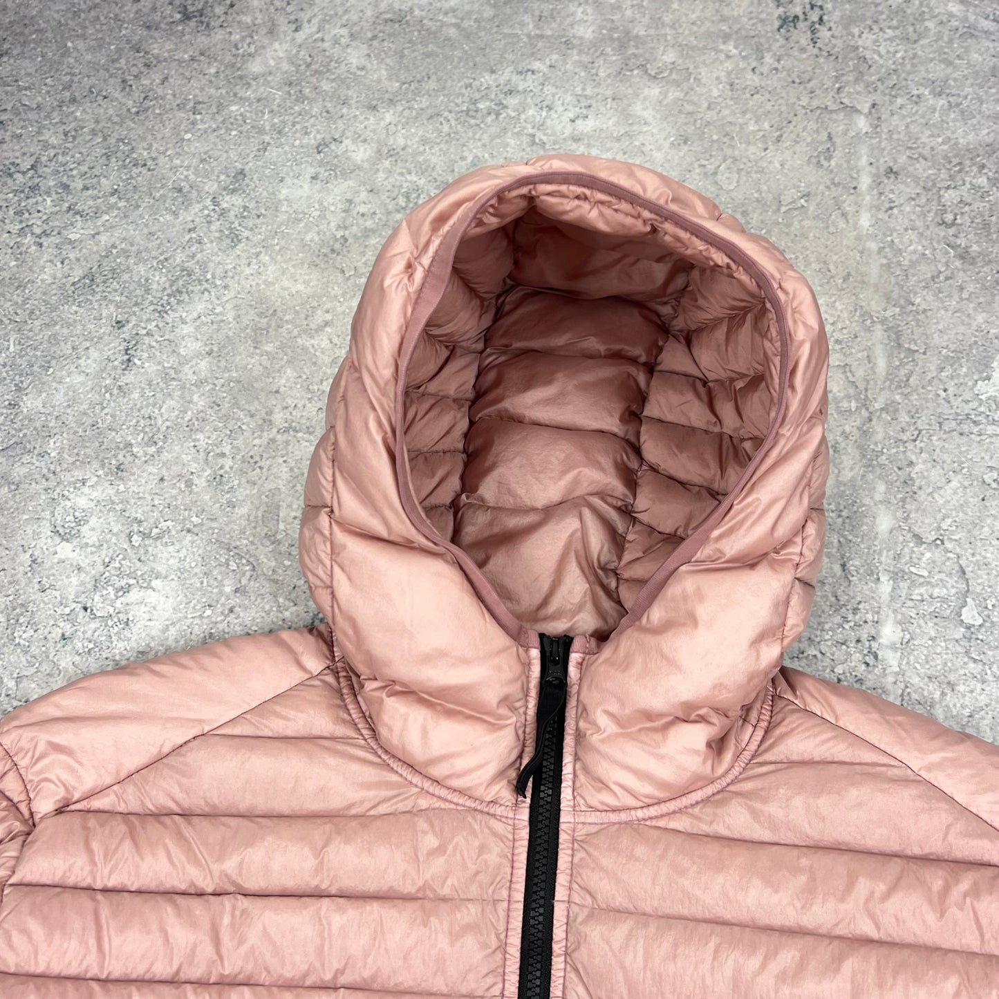 Stone Island Pink Loom Woven Down Jacket XXL 25.5”