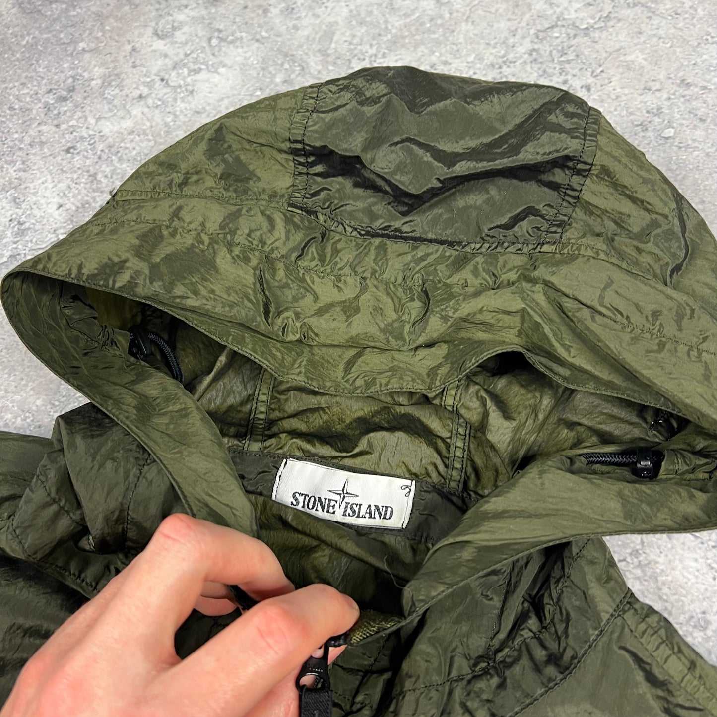 Stone Island Khaki Nylon Metal Watro Jacket XL 24.5”