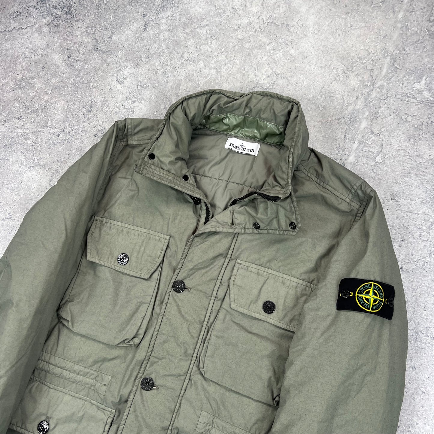 Stone Island Khaki Naslan Primaloft Jacket Medium 22.75”