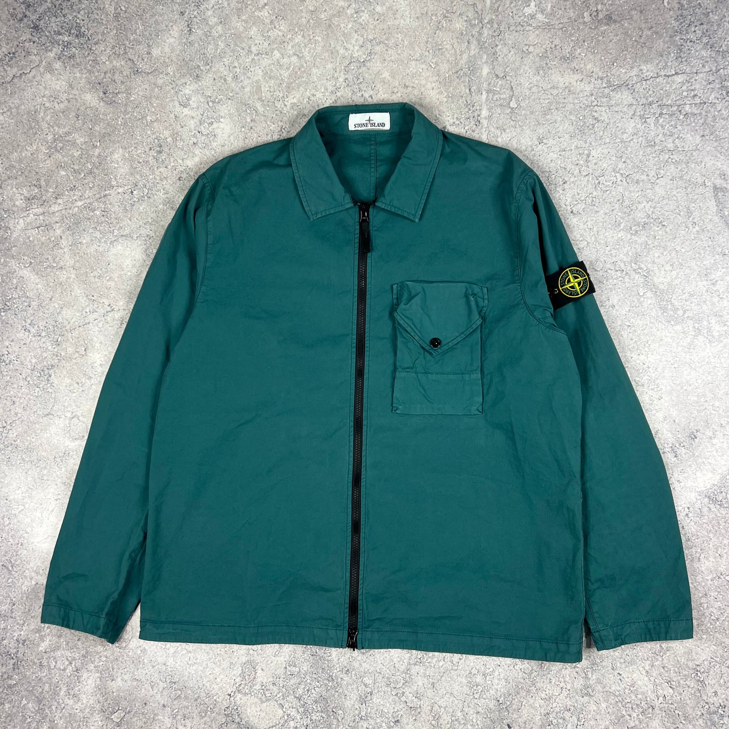 Stone Island Petrol Green Overshirt XXL 25”