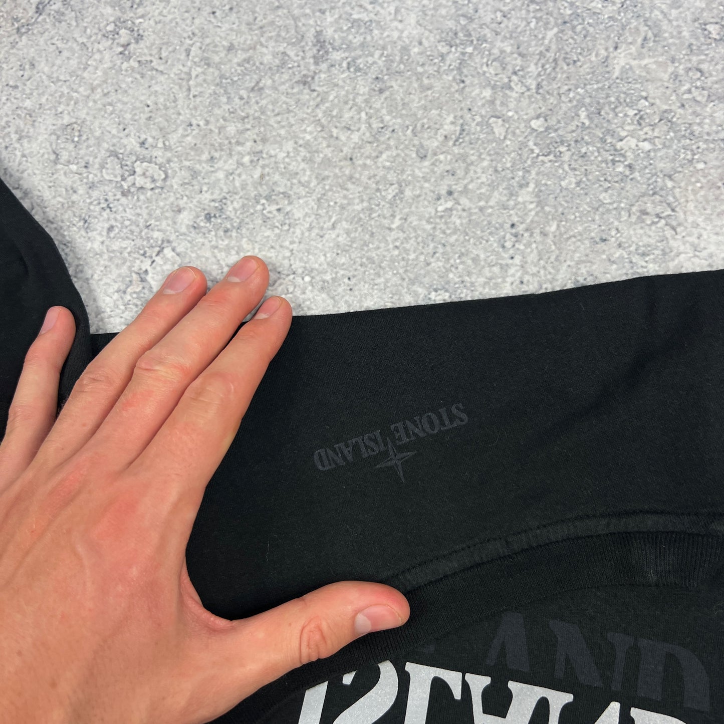 Stone Island Black Reflective T-Shirt Medium 20”