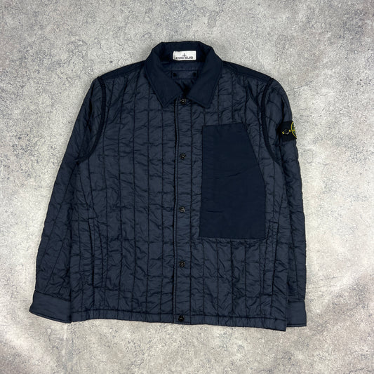 Stone Island Navy Quilted Stella Primaloft Jacket Small (Fits M) 22.5”