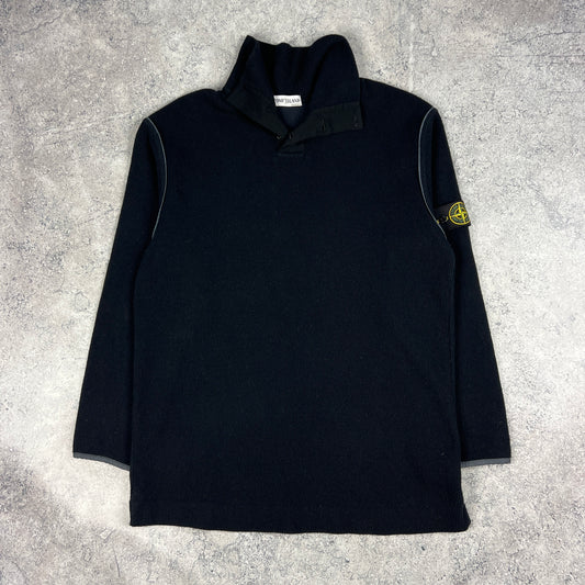 Stone Island Black Vintage Wool Knit Large 23”