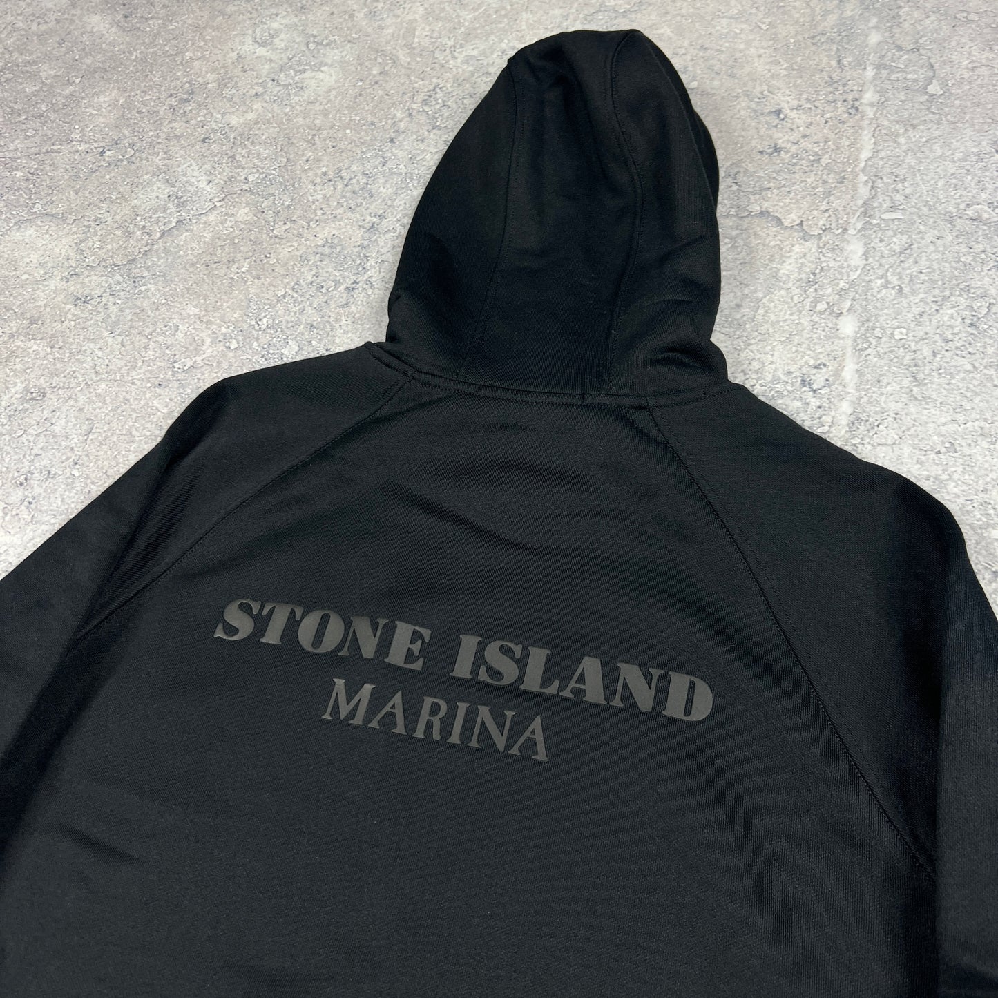 Stone Island Black Marina Hoodie Medium 22”