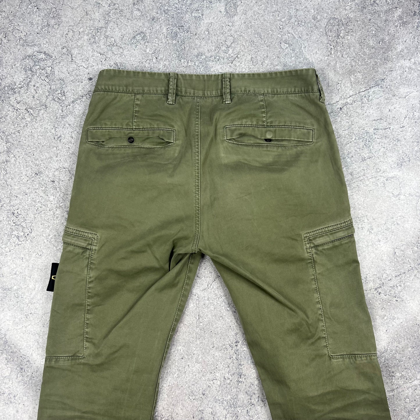 Stone Island Green Skinny Cargo Trousers W30”