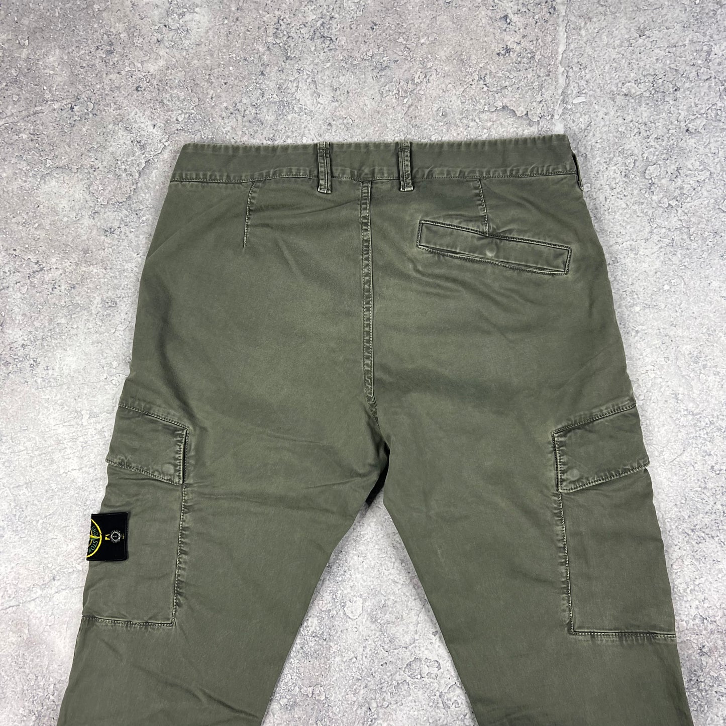 Stone Island Green Skinny Cargo Trousers W32”