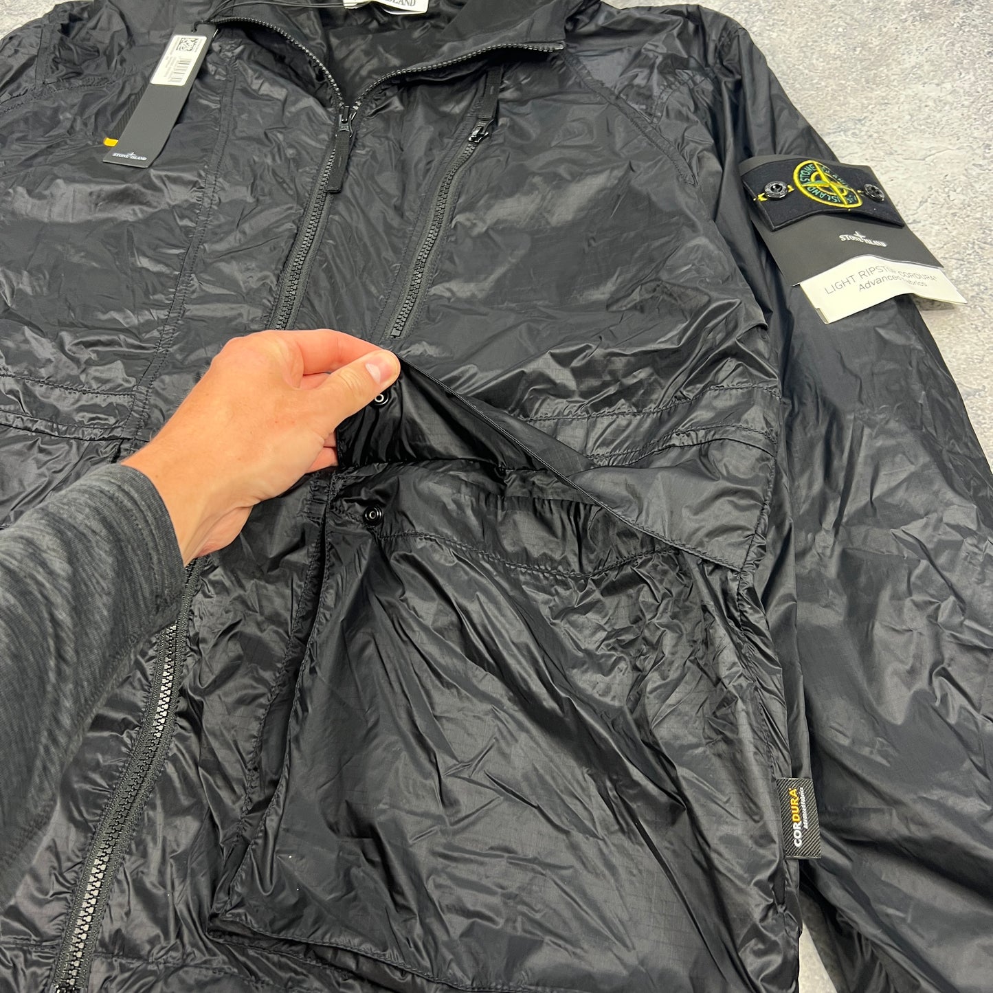 Stone Island Navy Light Ripstop Cordura Jacket XL 25.5” BNWT