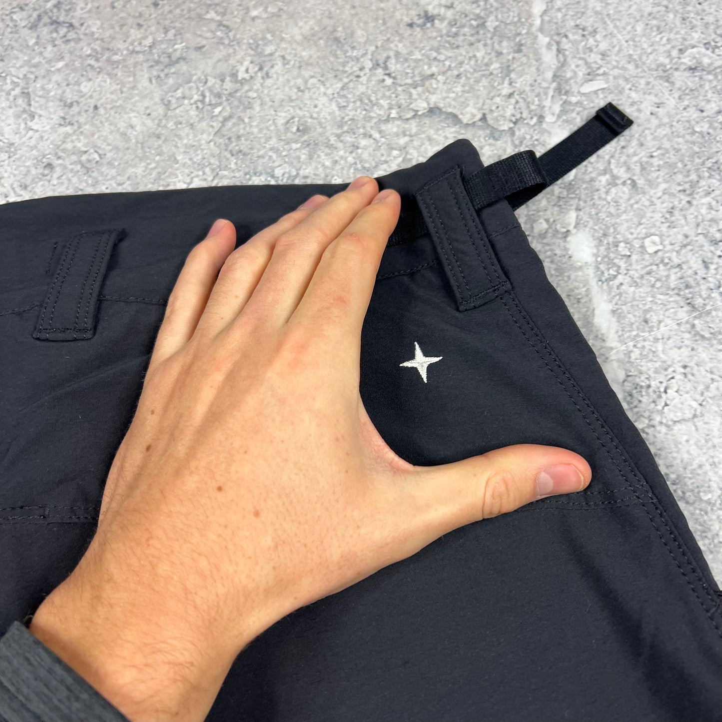 Stone Island Black Stellina Shell Cargo Trousers W34-36”