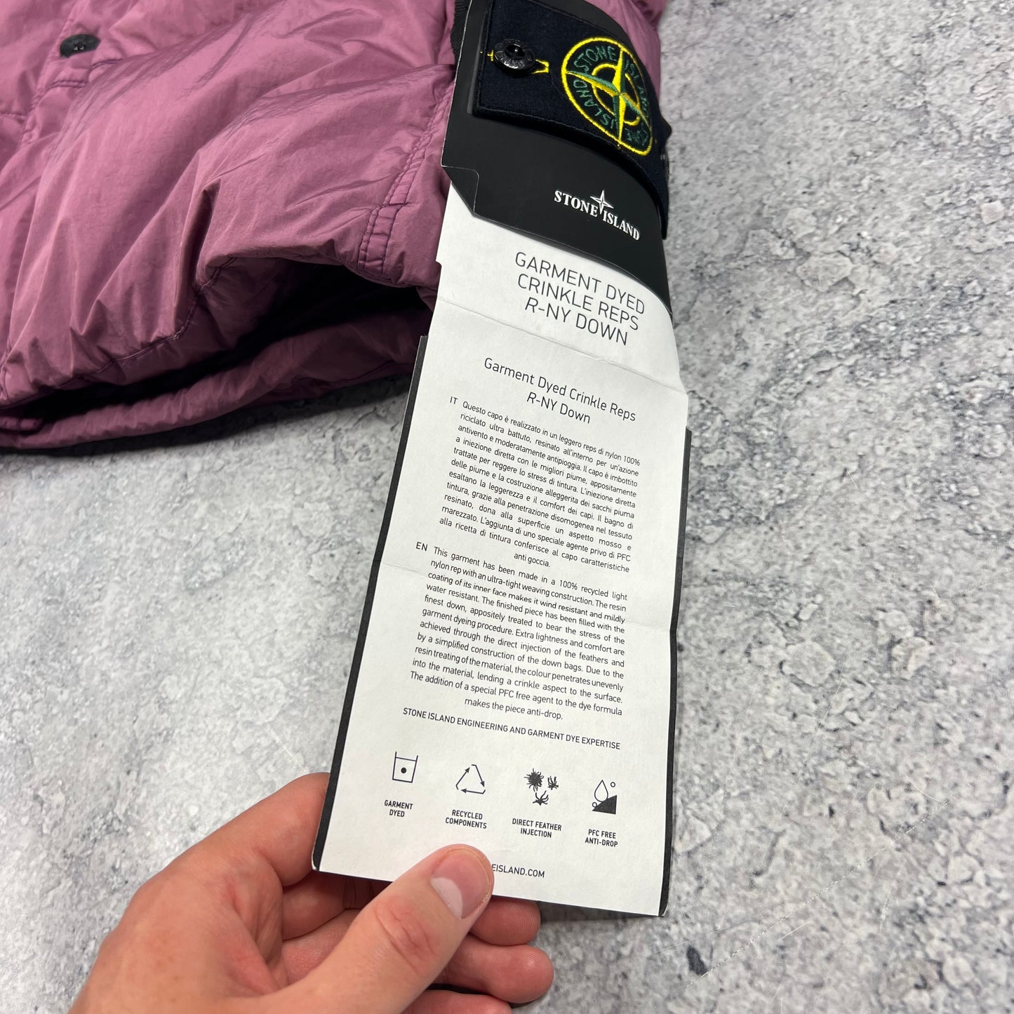 Stone Island Crinkle Reps Down Gilet Large 24.25” BNWT