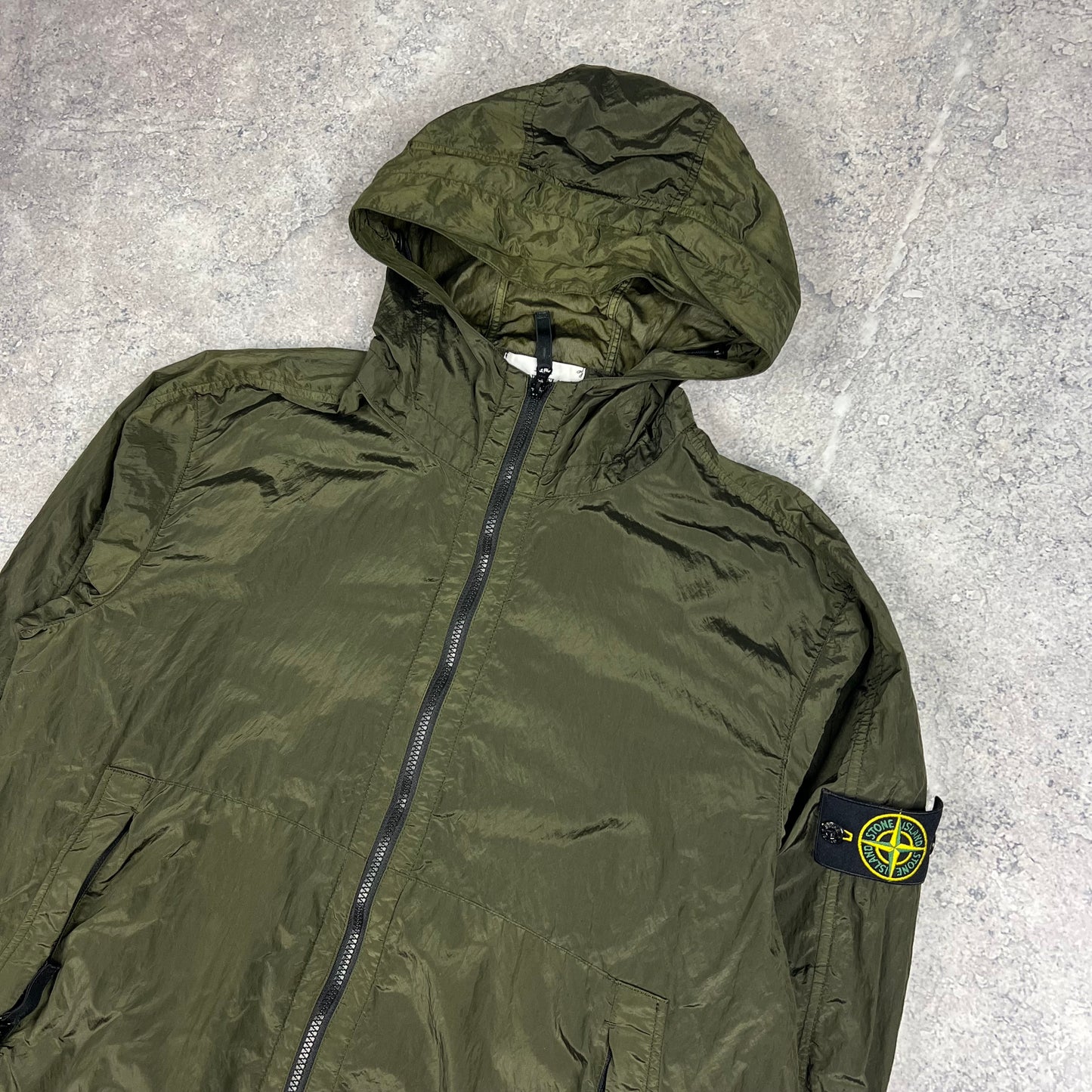 Stone Island Khaki Nylon Metal Watro Jacket XL 24.5”