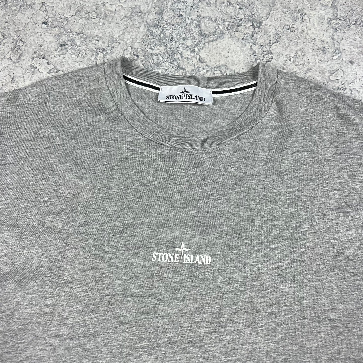 Stone Island Grey Tricromia T-Shirt M/L 20.25”