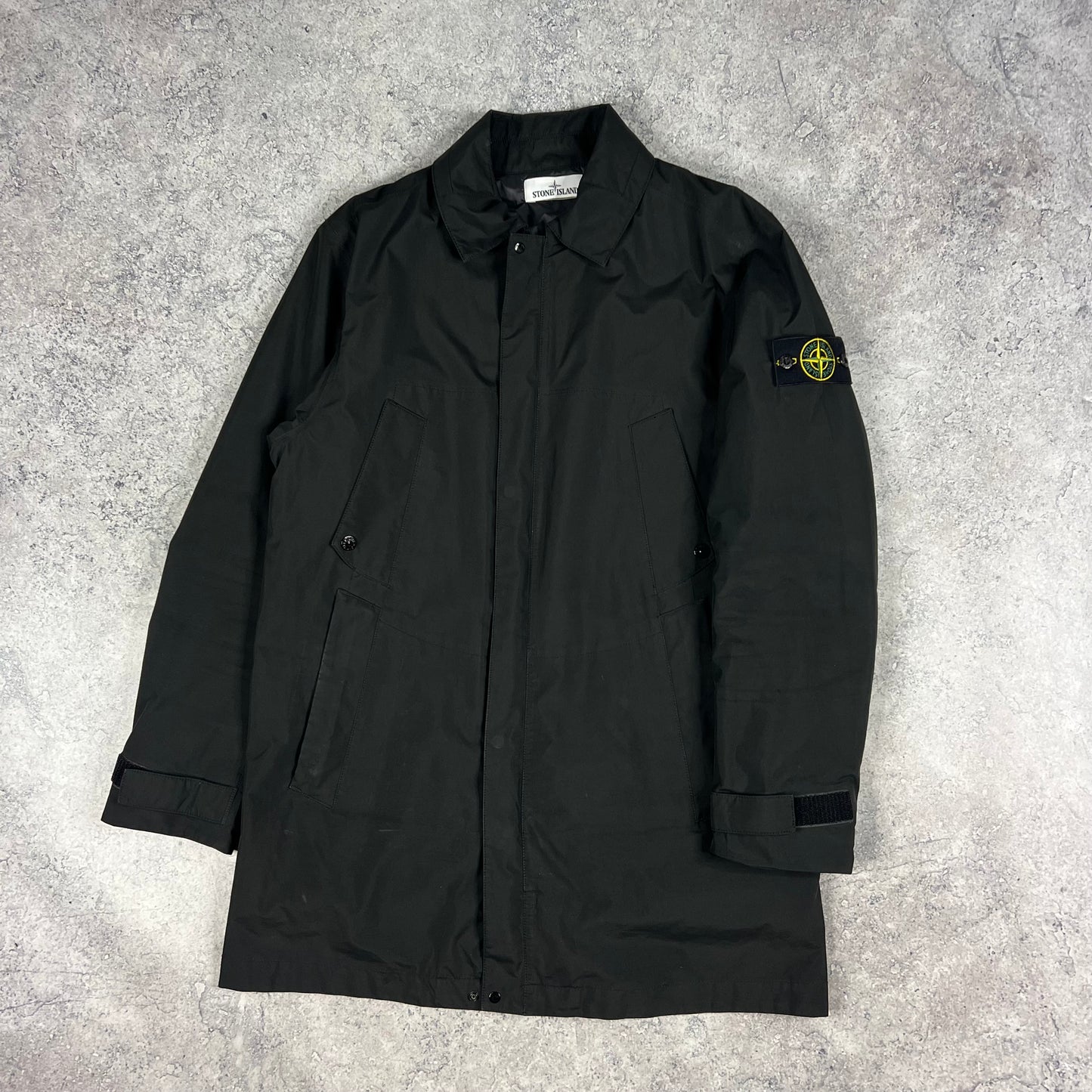 Stone Island Black Goretex Primaloft Mac Jacket Medium 22”
