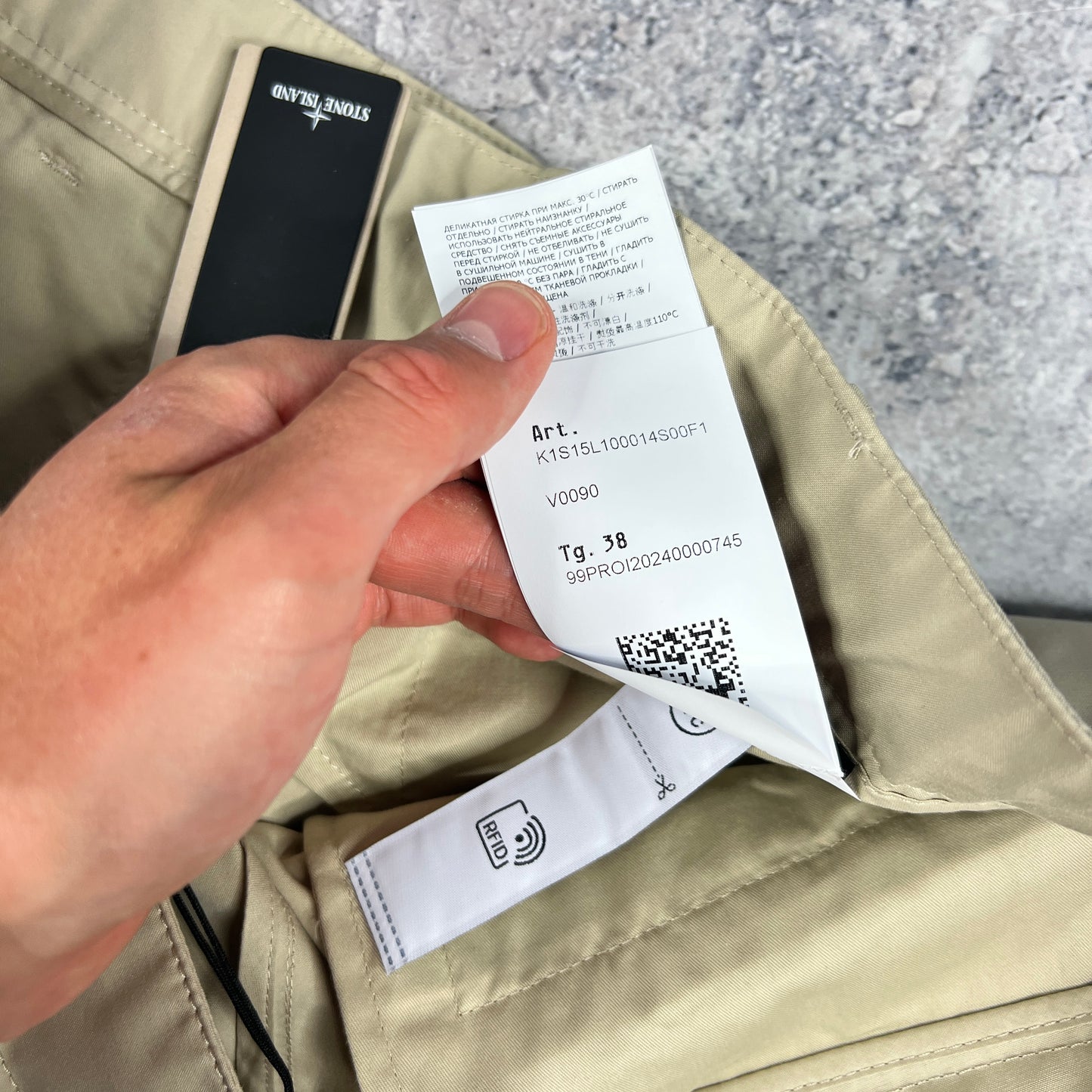 Stone Island Ghost Beige Ventile Cargo Shorts W38” BNWT