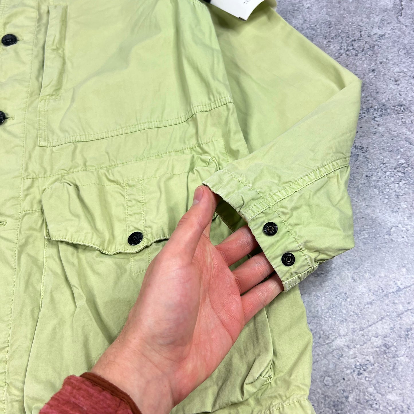 Stone Island Green Tela Smerigliata Jacket Large 22.5”