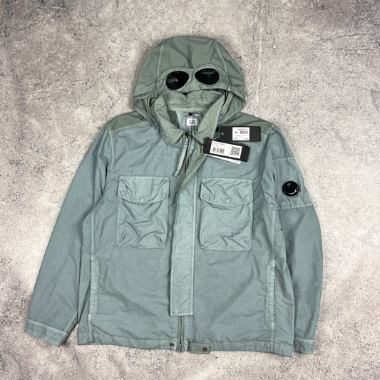 CP Company Blue Flatt Nylon Goggle Jacket XL 24.5” BNWT