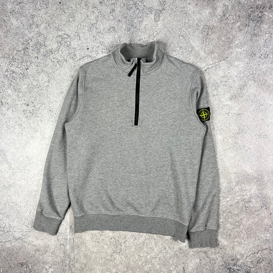 Stone Island Grey Quarter Zip Medium 22.25”