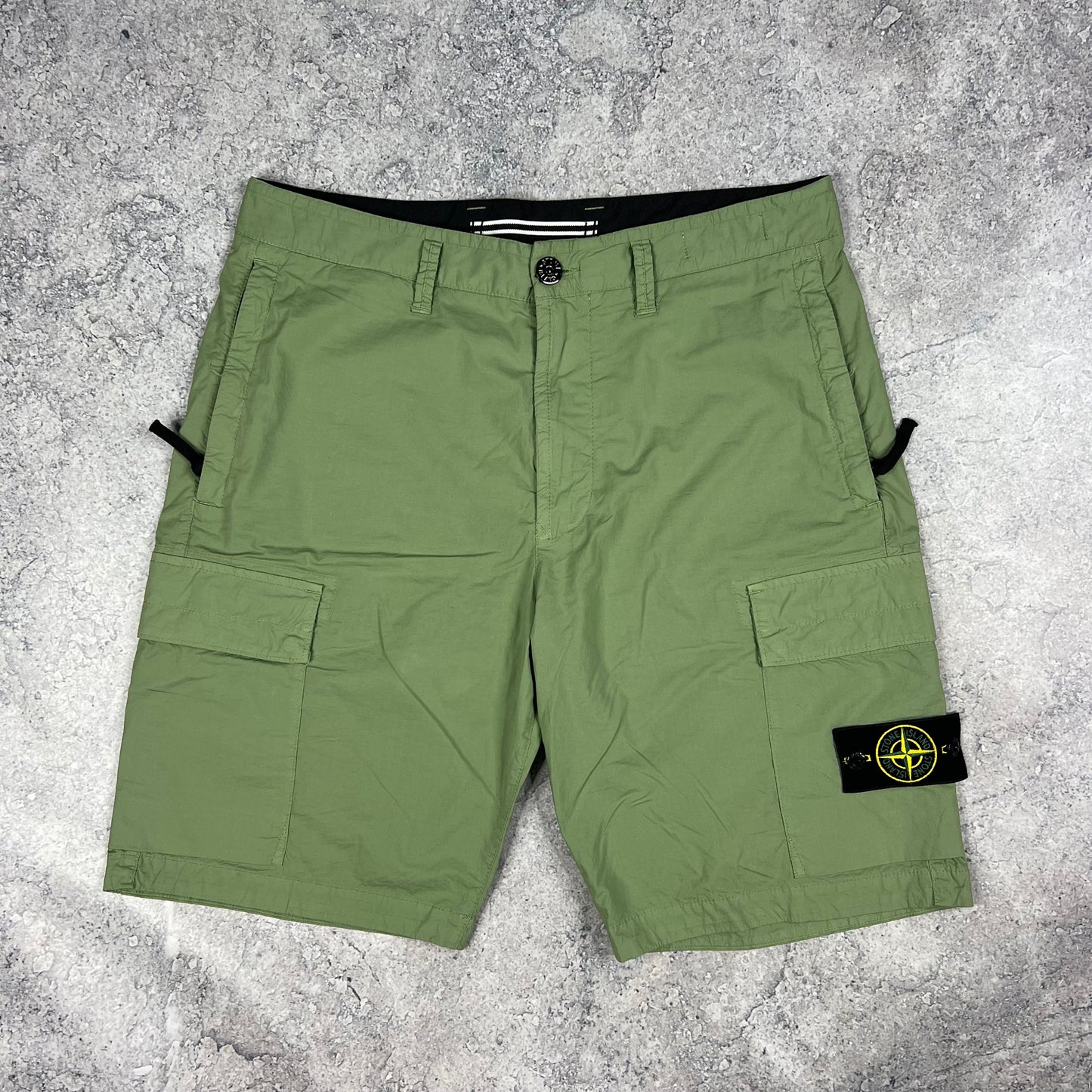 Stone Island Green Cargo Shorts W31-32”