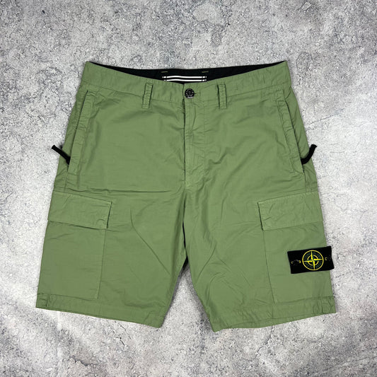Stone Island Green Cargo Shorts W31-32”