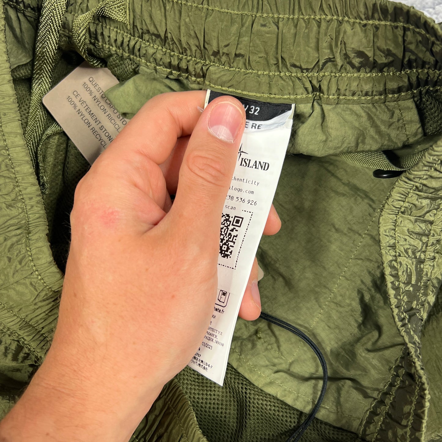 Stone Island Green Nylon Metal Cargo Trousers W32” BNWT