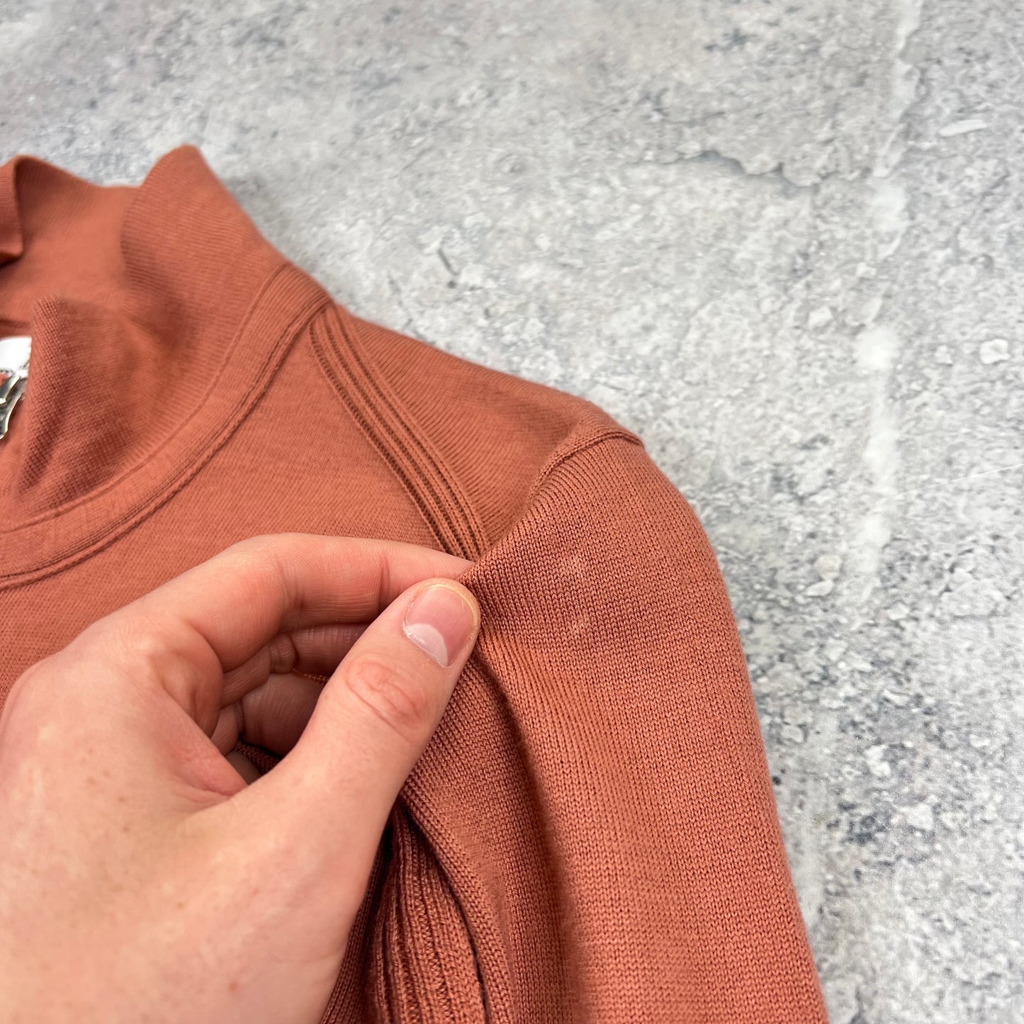 Stone Island Full Zip Knit Jumper Large 21.25”