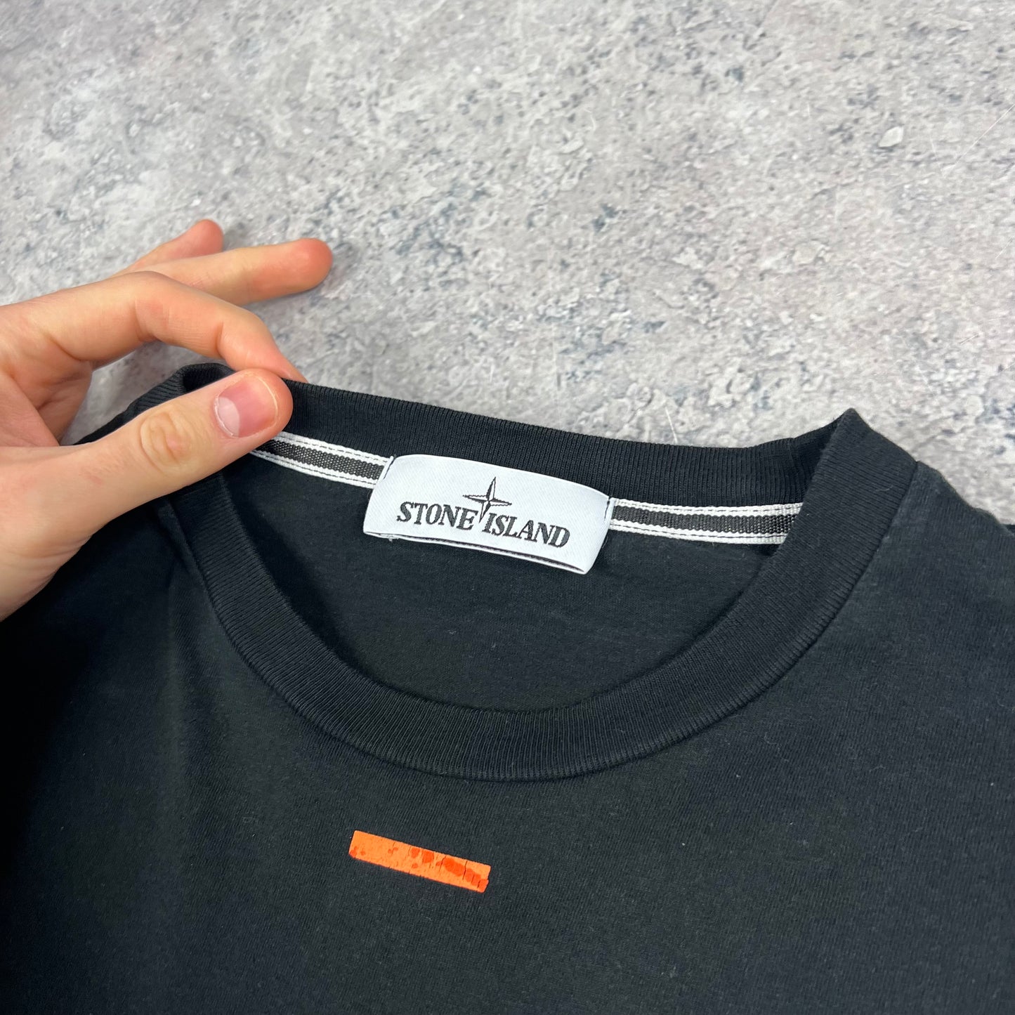 Stone Island Black Long Sleeve T-Shirt Medium 19.75”