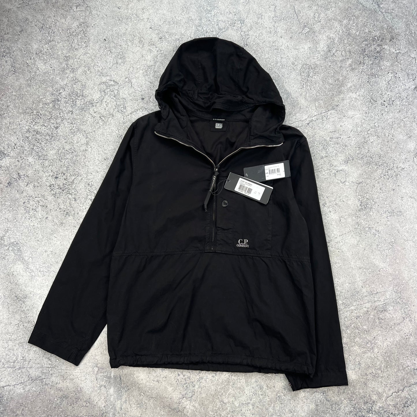 CP Company Black Cotton Smock Small 21” BNWT