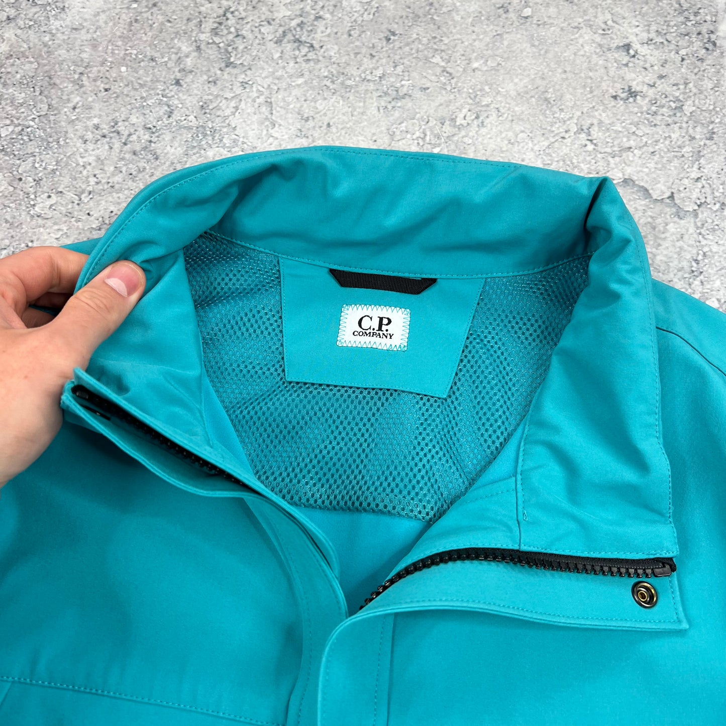 CP Company Blue Lens Softshell Jacket Size 52- XL 23.75”