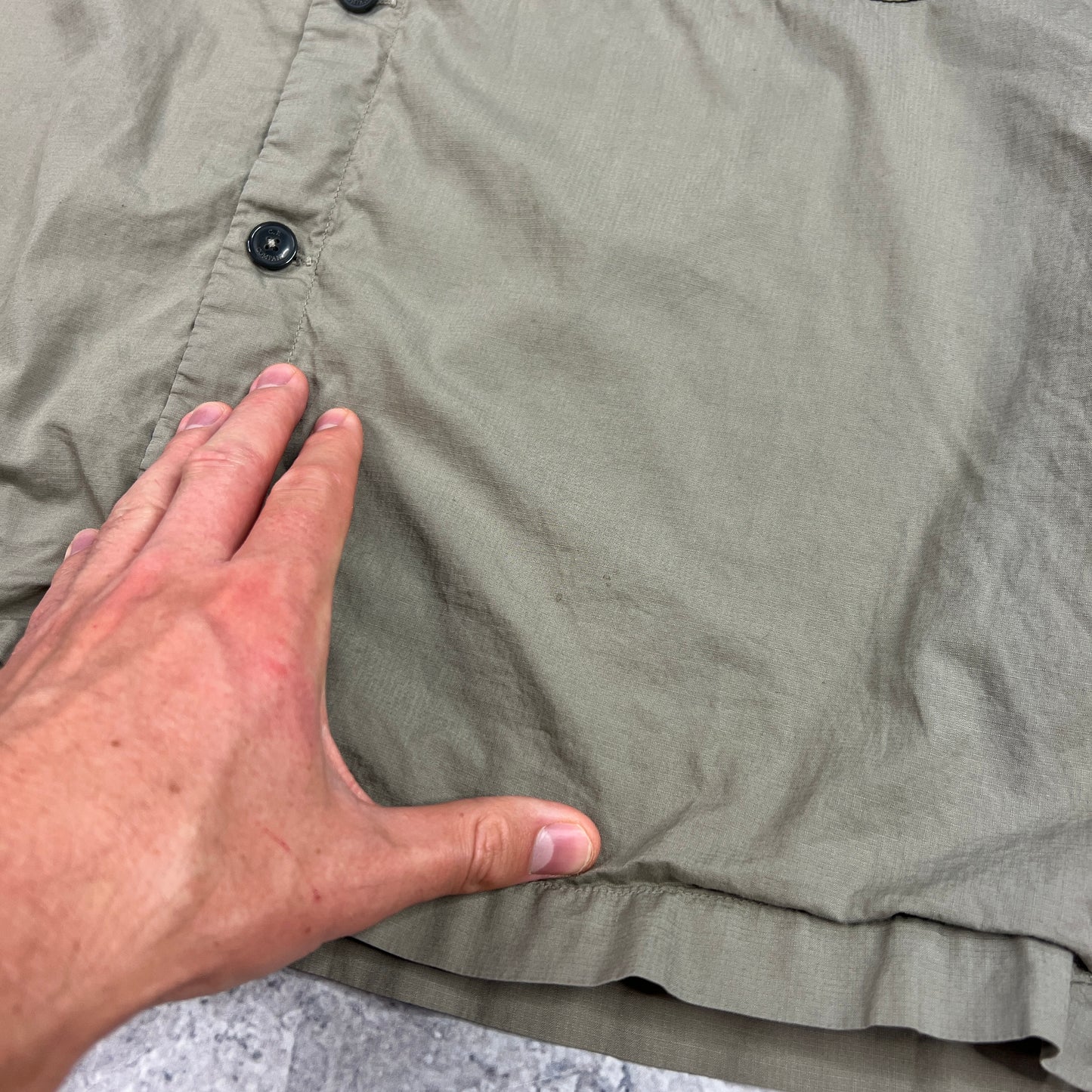 CP Company Khaki S/S Shirt Large 22.25”