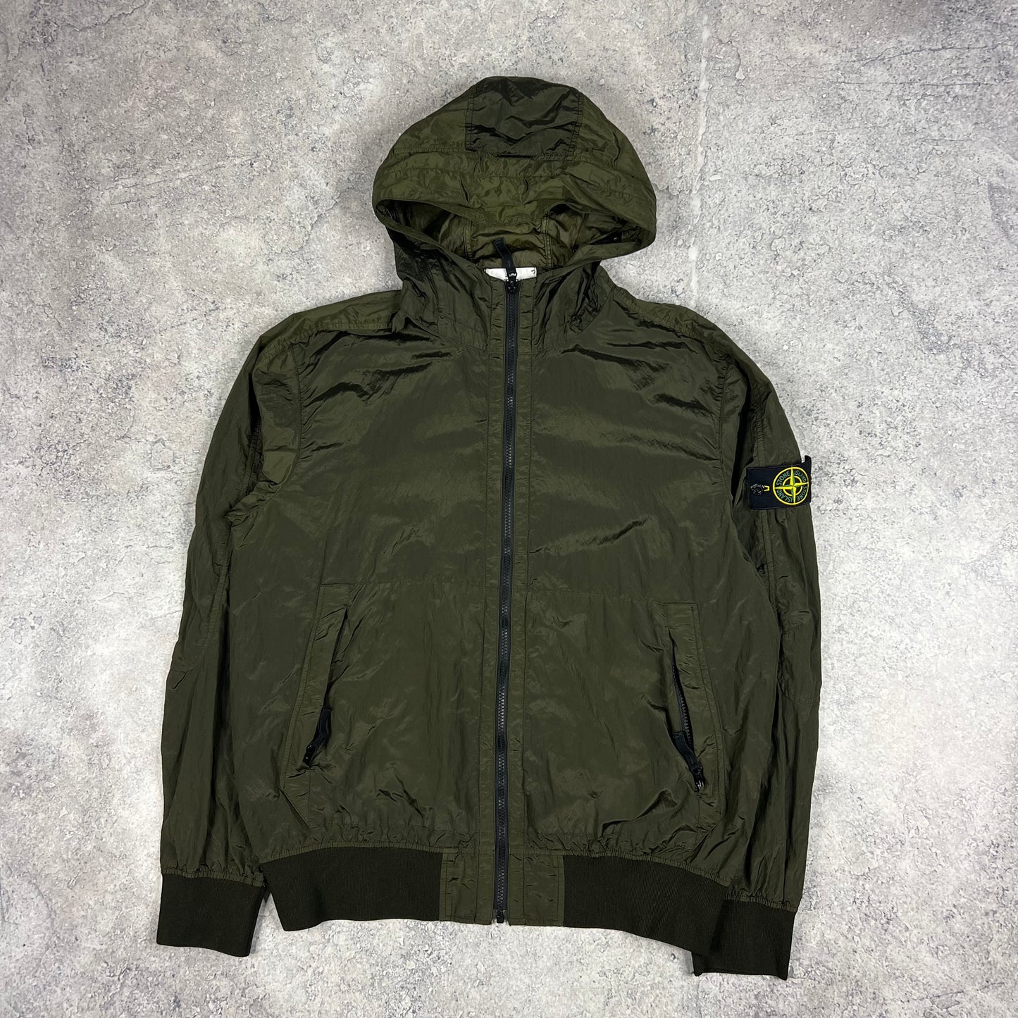 Stone Island Khaki Nylon Metal Watro Jacket XL 24.5”