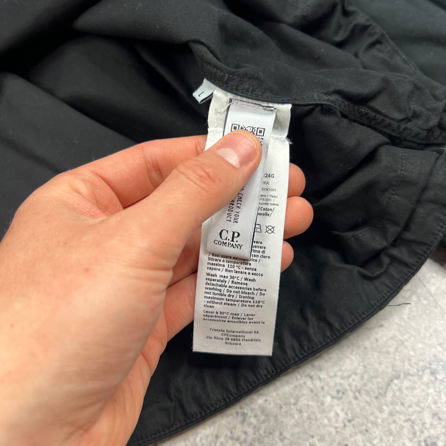 CP Company Black Gabardine Smock Large 23.25”