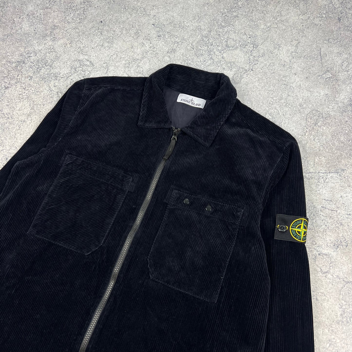 Stone Island Navy Corduroy Shirt Large 22.5”
