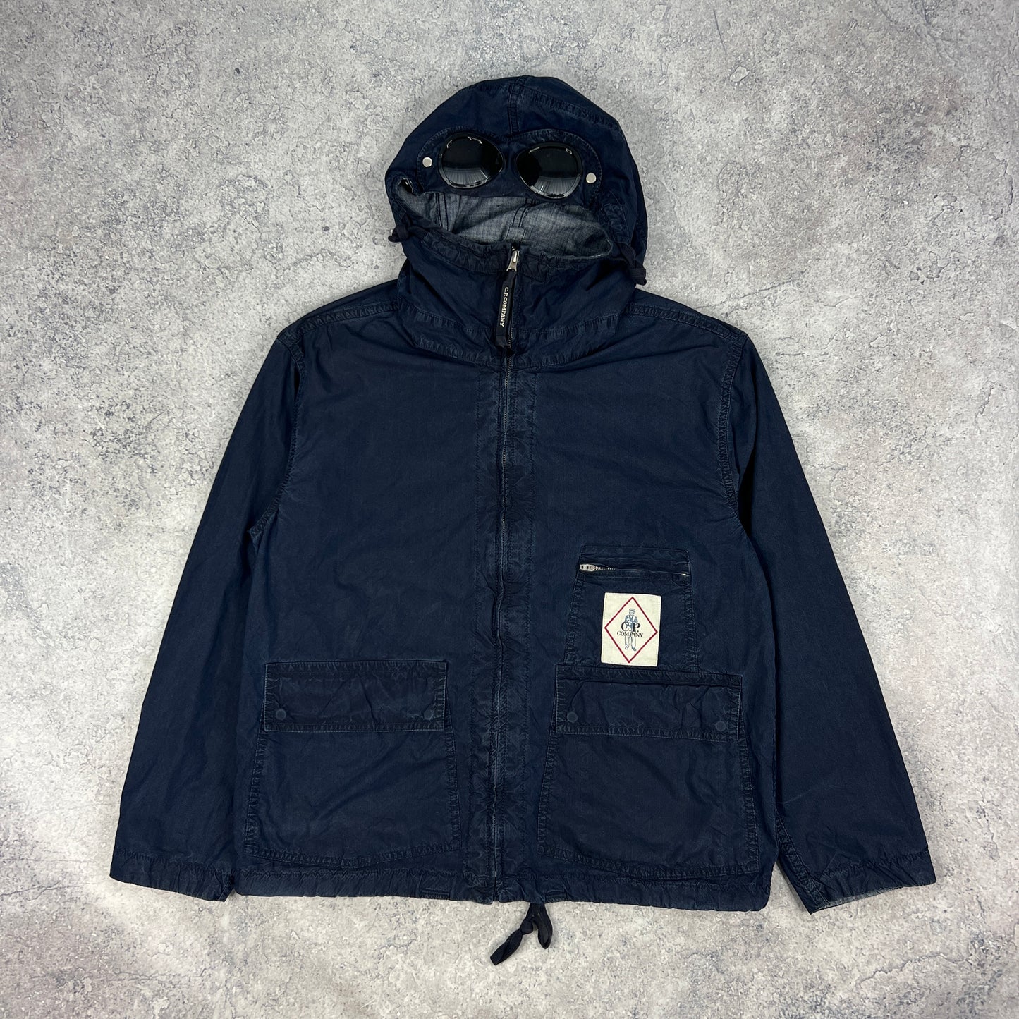 CP Company Indigo Blue Goggle Jacket Medium 22.75”