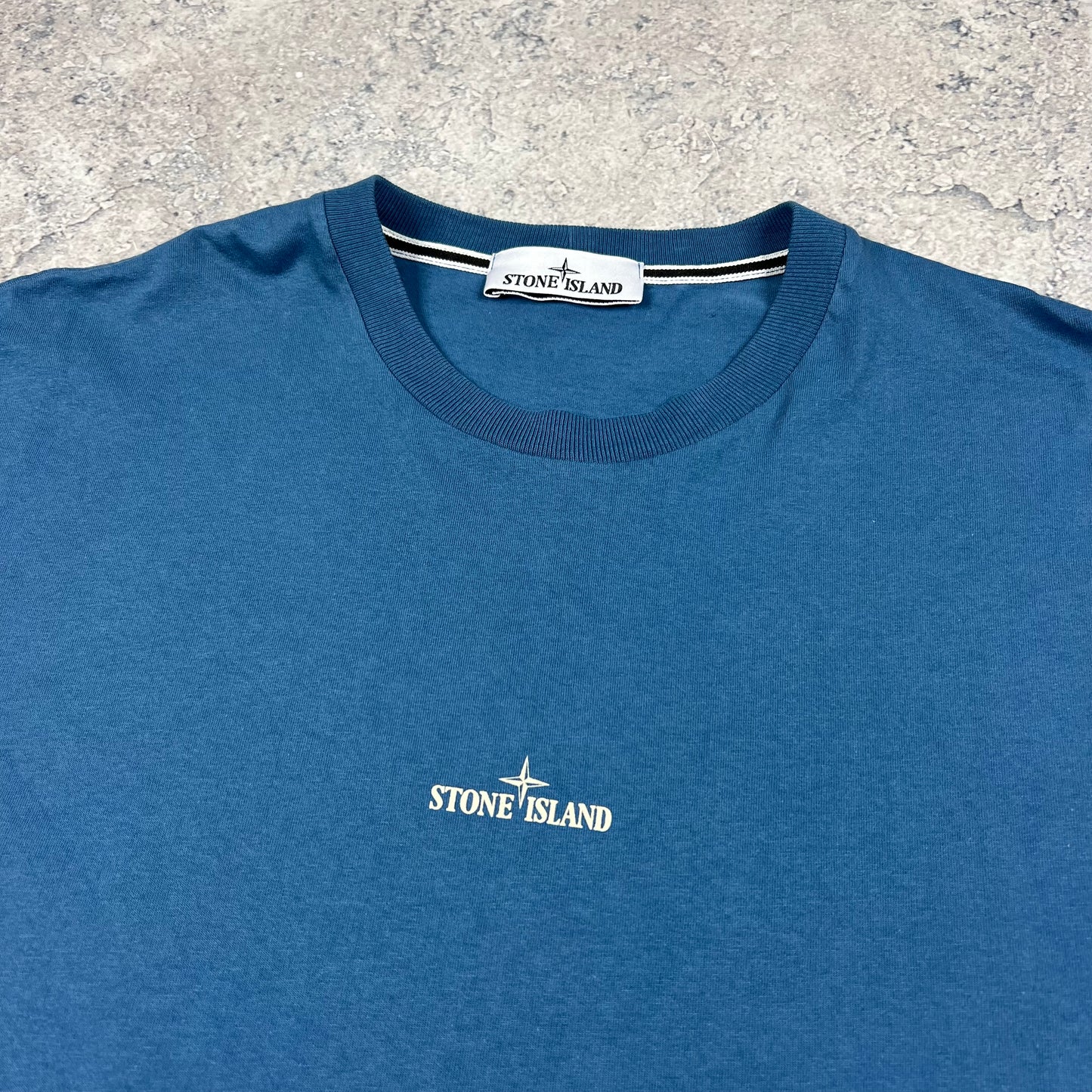Stone Island Blue Logo T-Shirt XXL 23”