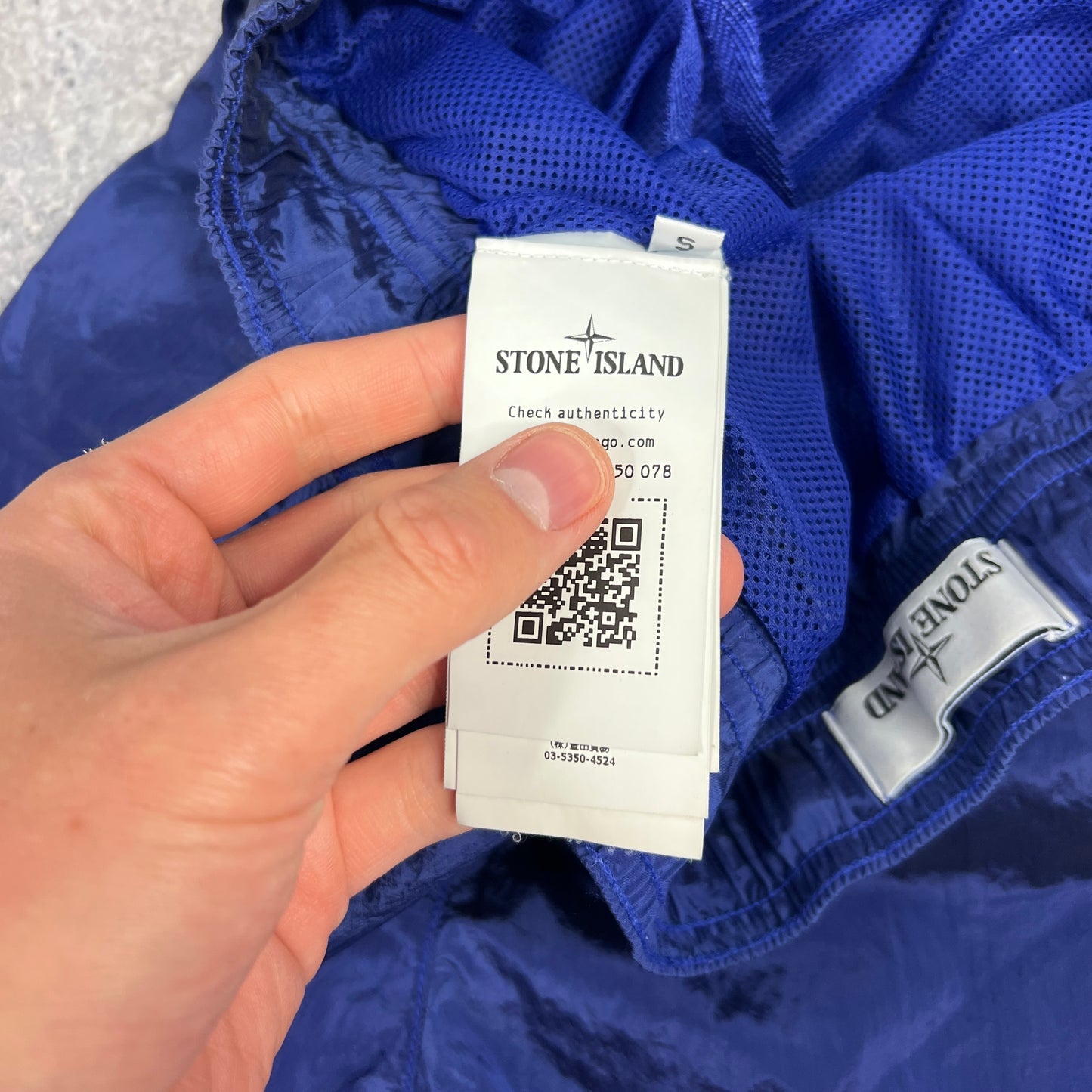Stone Island Blue Nylon Metal Swimshorts Small 28-30”