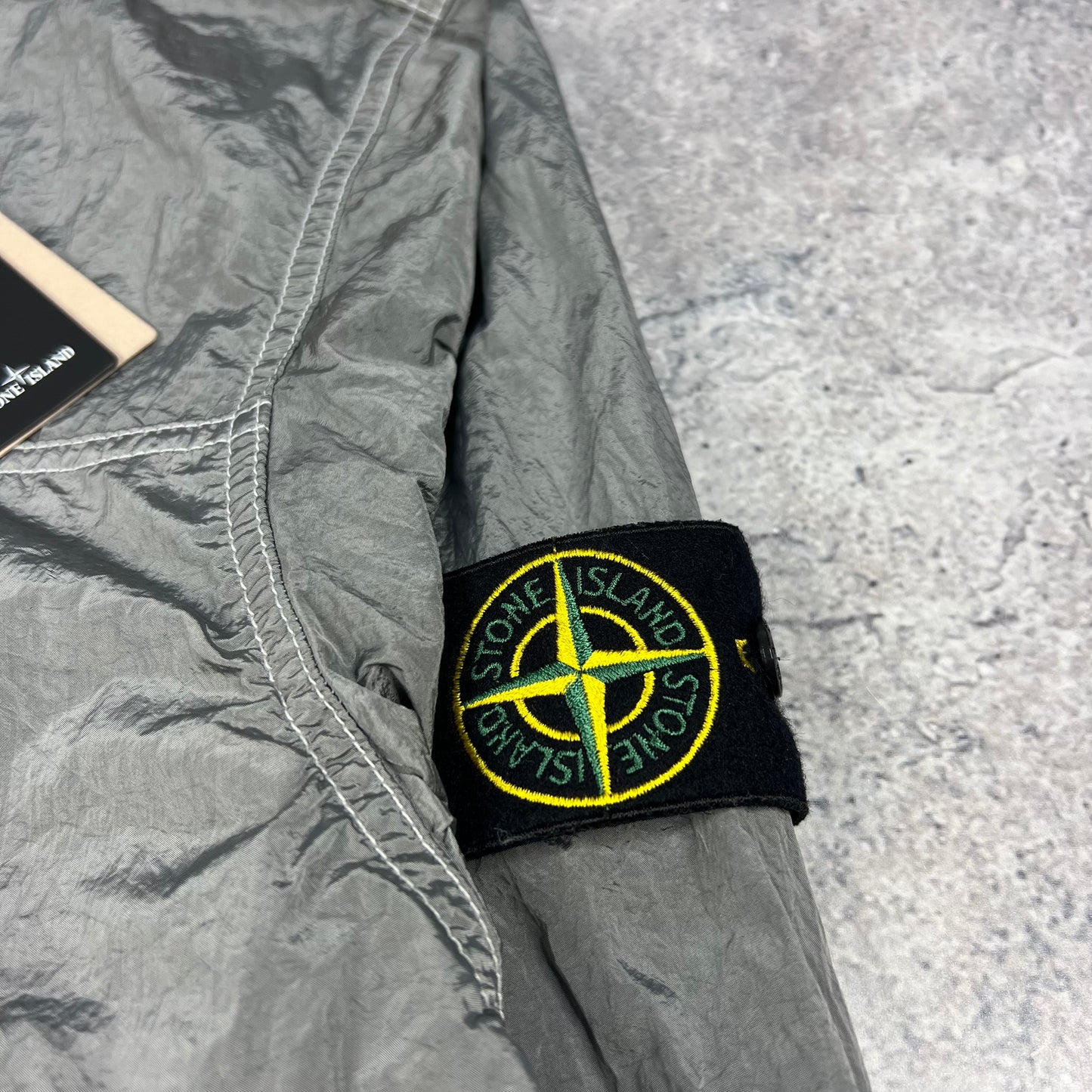 Stone Island Silver Nylon Metal Overshirt XL 23.5”