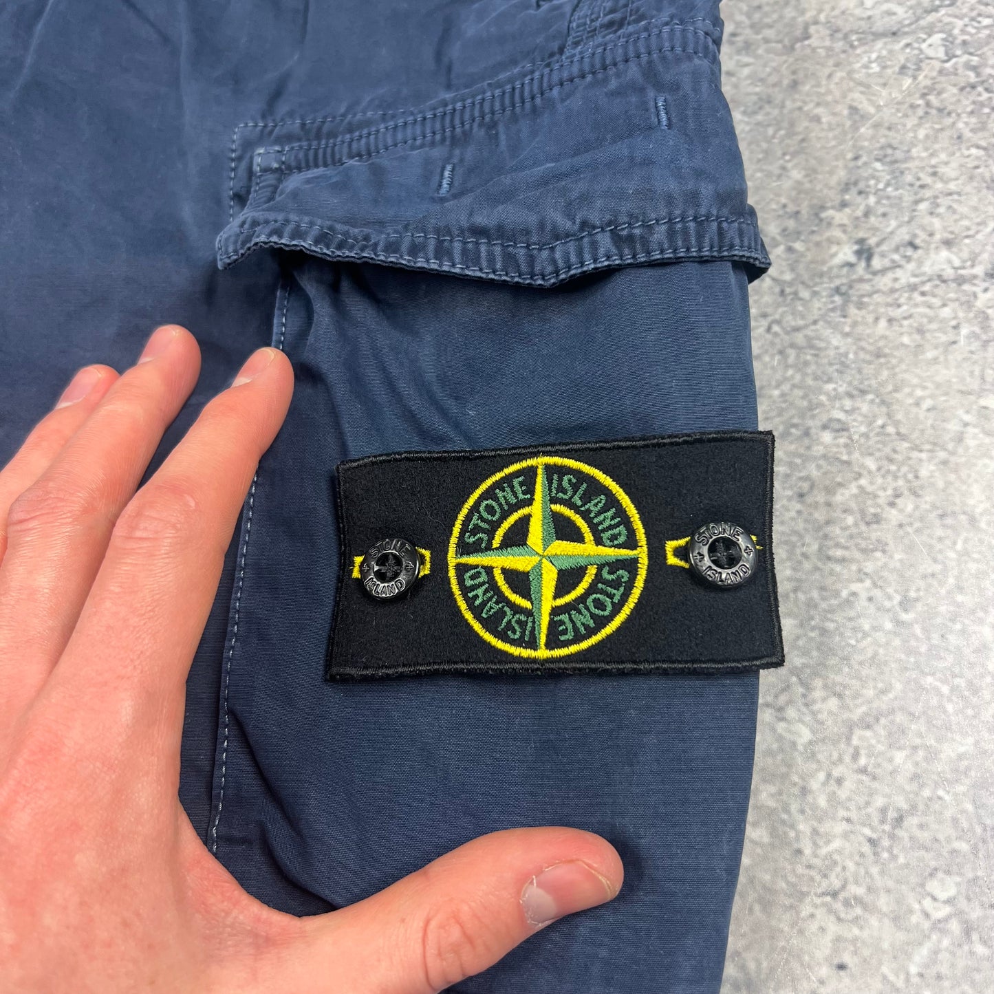Stone Island Navy Cargo Shorts W32” Slim