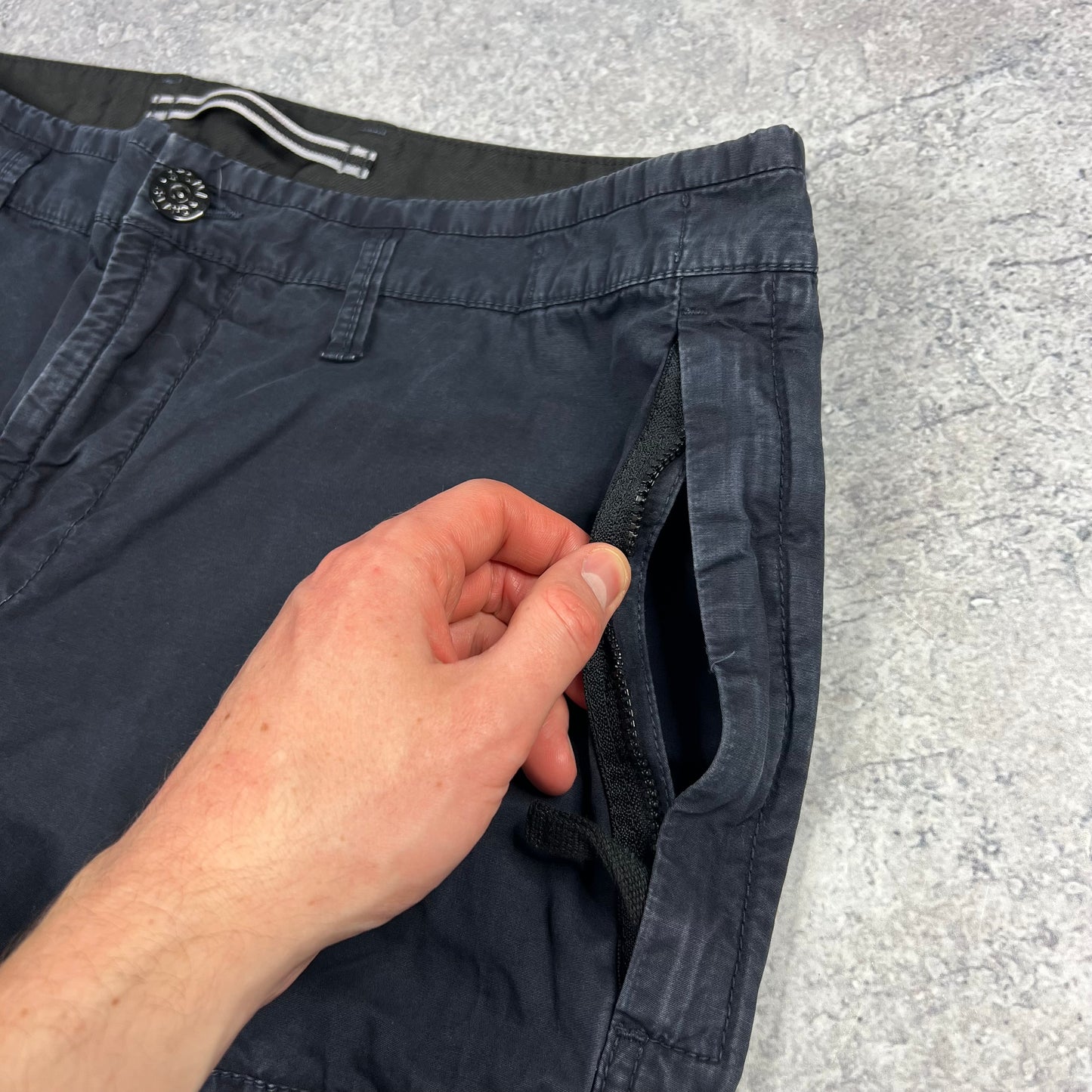 Stone Island Navy Cargo Shorts W34”