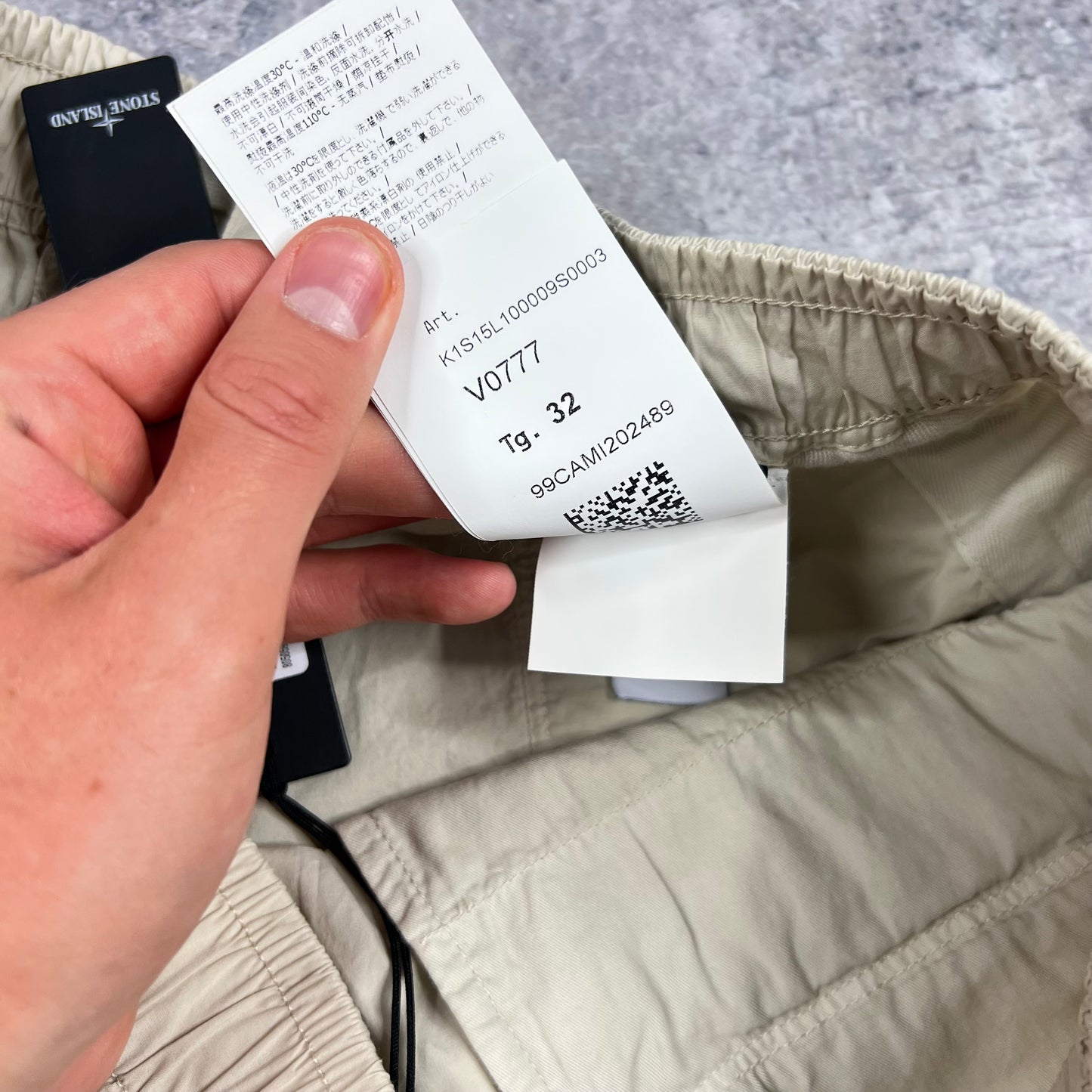 Stone Island Beige Cargo Shorts W32” BNWT