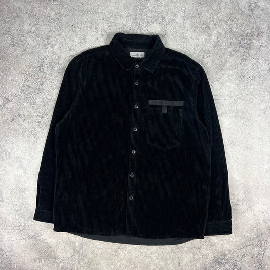 Stone Island Black Corduroy Shirt 3XL 27”